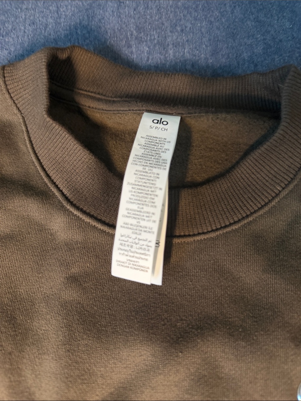 Alo Accolade Crew Neck Brown Pullover - Picture 6 of 8